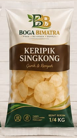 Kemasan Keripik Singkong Renyah 250 gram Boga Bimatra